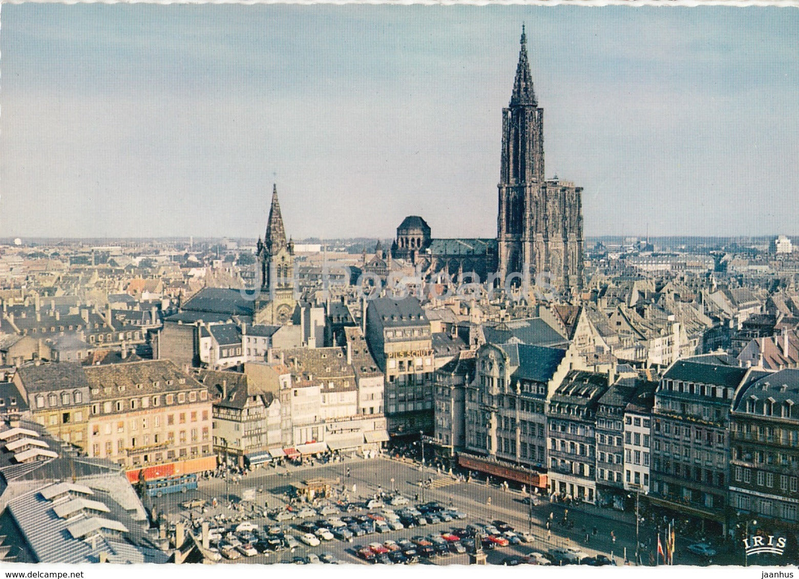 Strasbourg - Place Kleber et Cathedrale - cathedral - France - unused - JH Postcards
