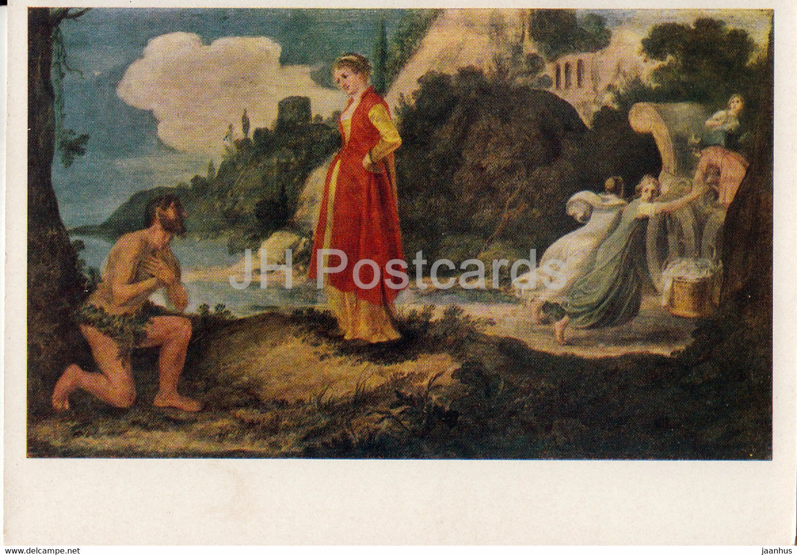 painting by Jan Symonsz Pynas - Ulysses and Nausicaa - Dutch art - Russia USSR - unused - JH Postcards