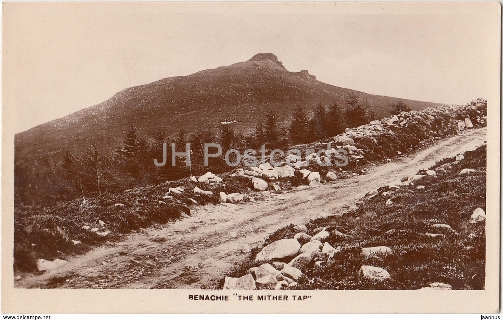 Benachie - The Mither Tap - old postcard - Scotland - United Kingdom - unused - JH Postcards