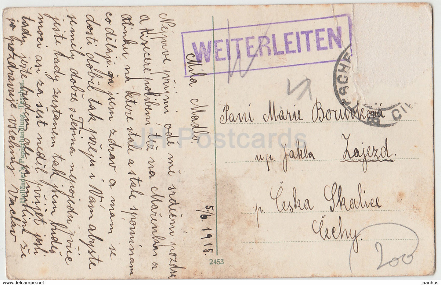 Teschen - Cesky Tesin - old postcard - 1915 - Czech Republic - used