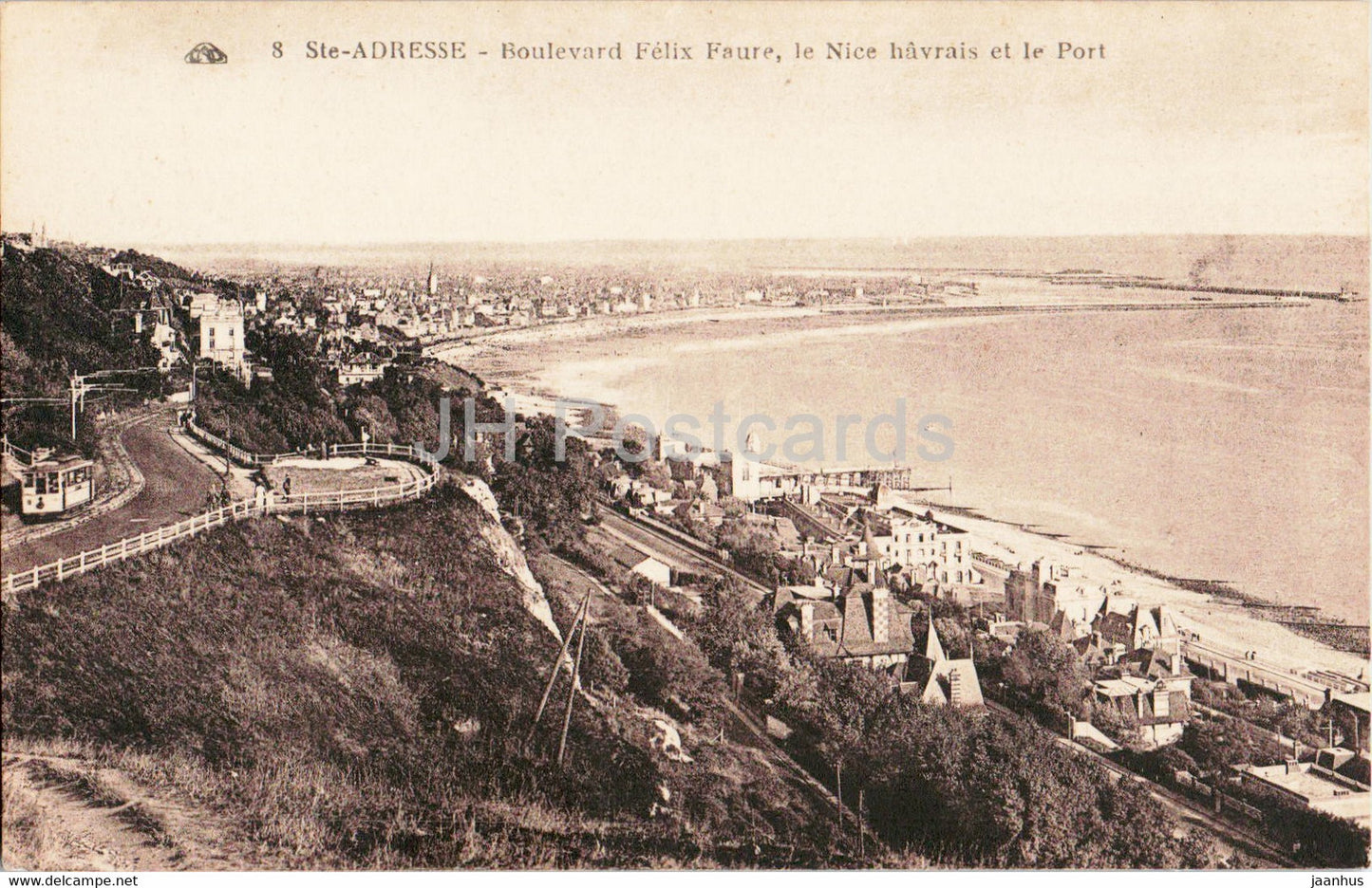 Sainte Adresse - Ste Adresse - Boulevard Felix Faure le Nice havrais et le Port - 8 - old postcard - France - unused - JH Postcards