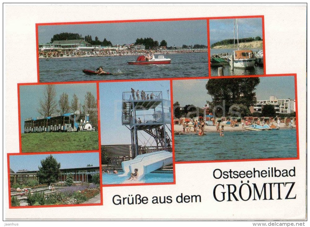 Grüsse aus dem Ostseeheilbad Grömitz - 2433 - Germany - 1991 gelaufen - JH Postcards