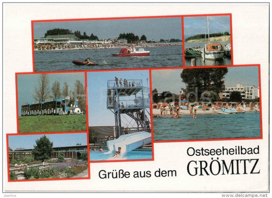 Grüsse aus dem Ostseeheilbad Grömitz - 2433 - Germany - 1991 gelaufen - JH Postcards