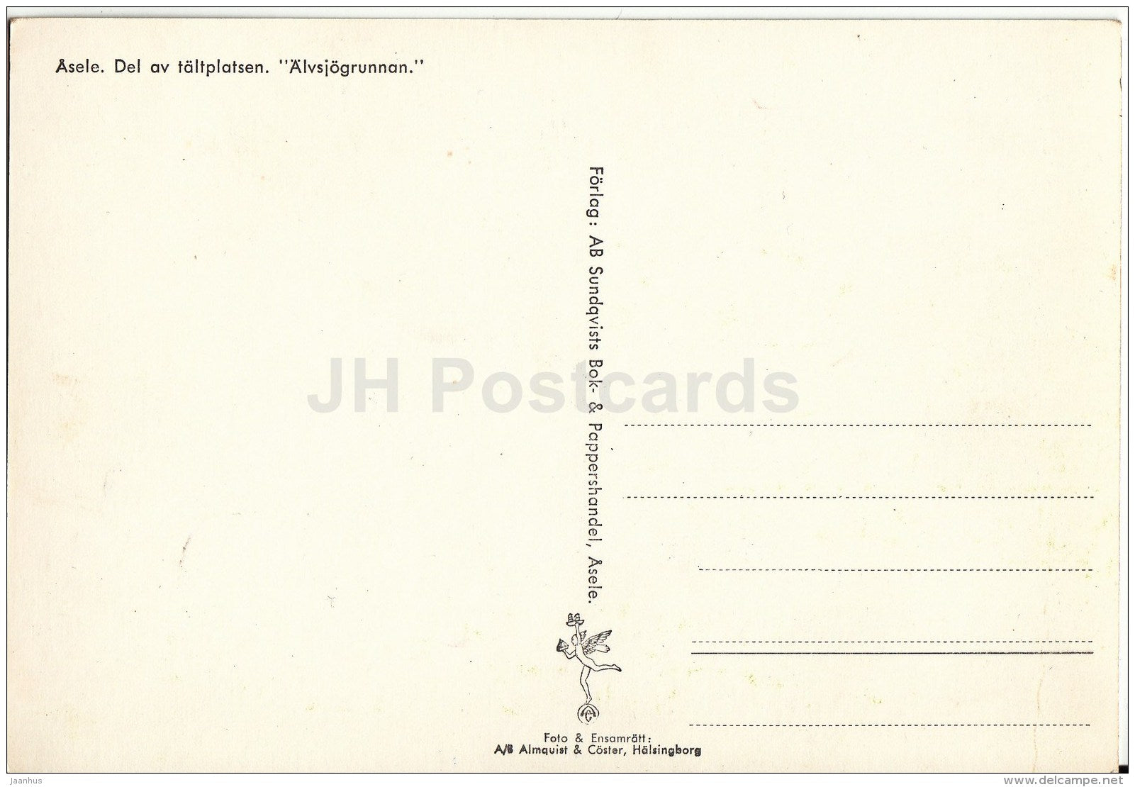 Asele - Del av tältplatsen - Älvsjögrunnan - Part of the campground - old cars - Sweden - unused - JH Postcards