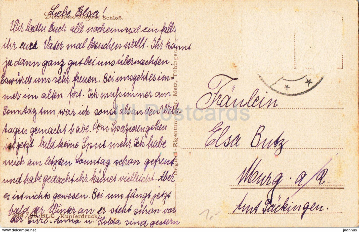 Donaueschingen Schloss - Schloss - alte Ansichtskarte - Deutschland - gebraucht