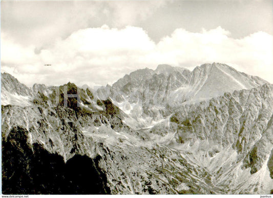 Vysoke Tatry - Pohlad z Malej Basty - Zlomisk - Gerlachovsky stit - Koncista - Slovakia - Czechoslovakia - used - JH Postcards