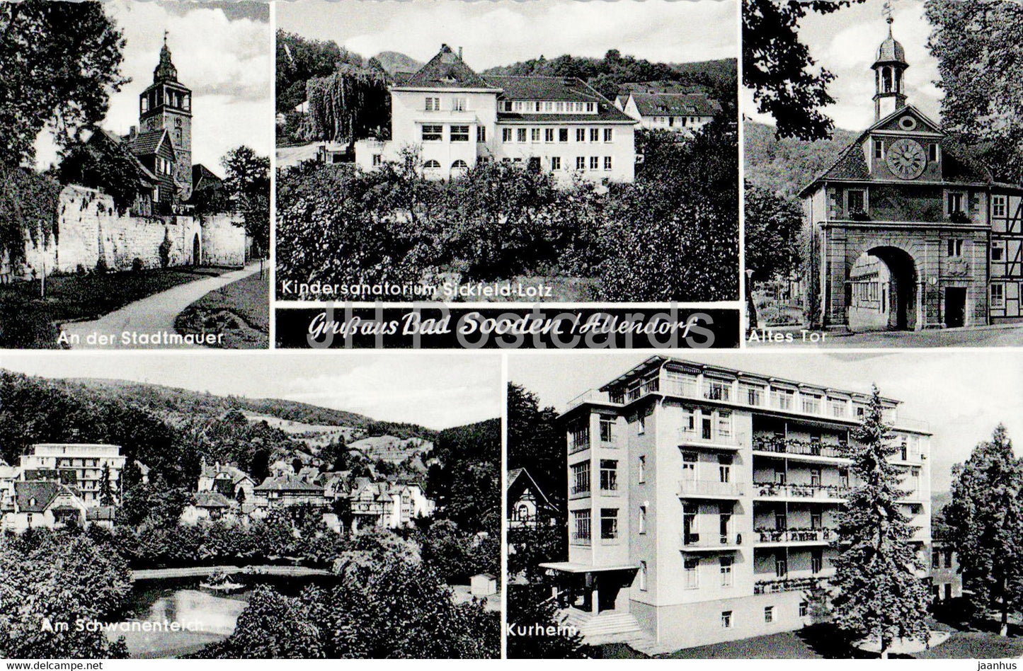 Gruss aus Bad Sooden Allendorf - Kindersanatorium - Stadtmauer - Kurheim - 1961 - Germany - used - JH Postcards