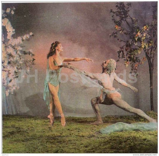 Water-Nymph , V. Potapova - F. Baklan - The Song of the Wood by Skorulsky - Ballet - 1968 - Ukraine USSR - unused - JH Postcards