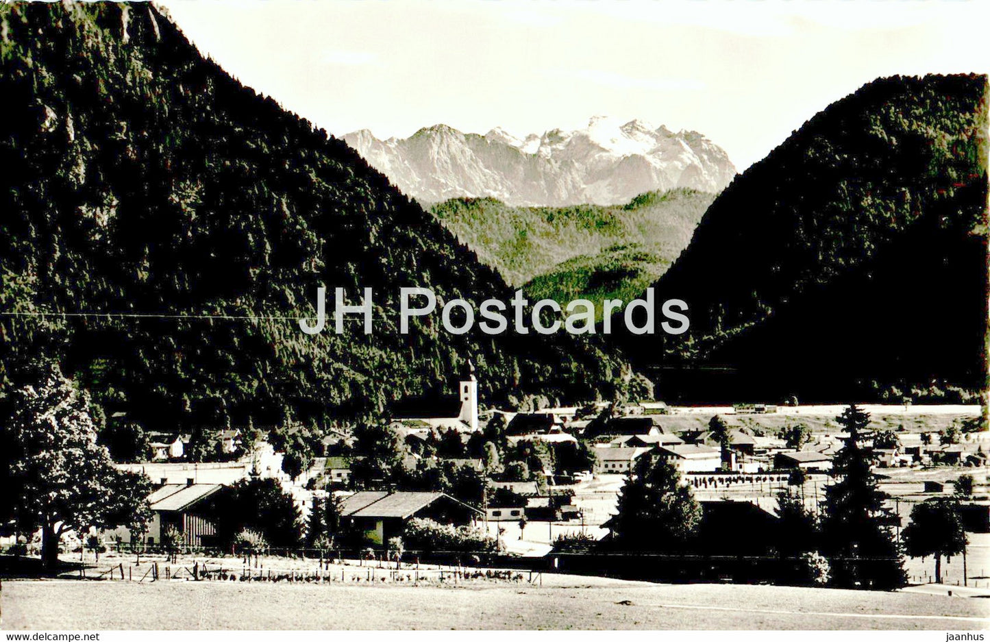 Inzell Obb - Luftkurort 700 m - Blick z Reiteralpe - old postcard - 1955 - Germany - used - JH Postcards