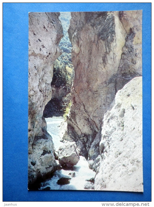 mountain river Fiagdon - North Ossetia - 1968 - Russia USSR - unused - JH Postcards