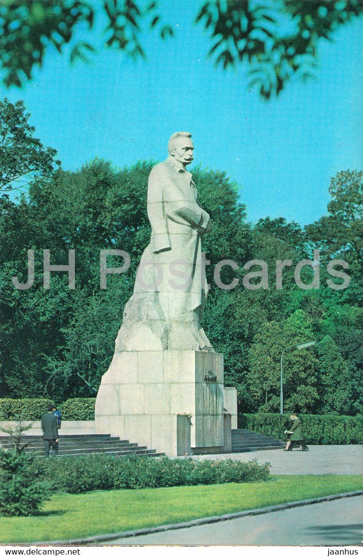 Lviv - Lvov - monument to Ukrainian poet I. Franko - 1970 - Ukraine USSR - unused - JH Postcards