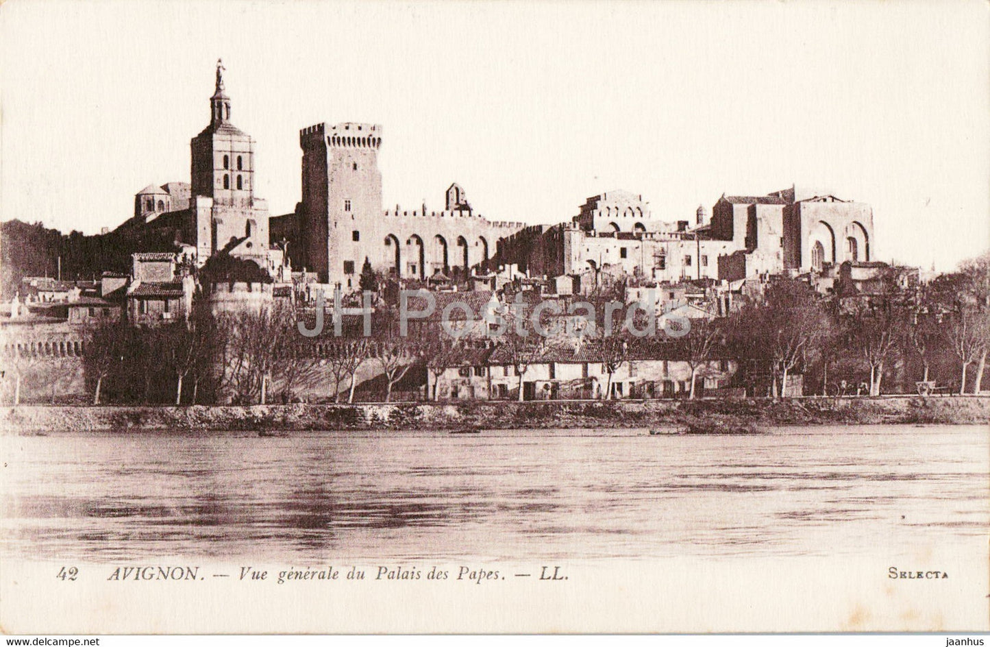 Avignon - Vue Generale du Palais des Papes - 42 - old postcard - France - unused - JH Postcards