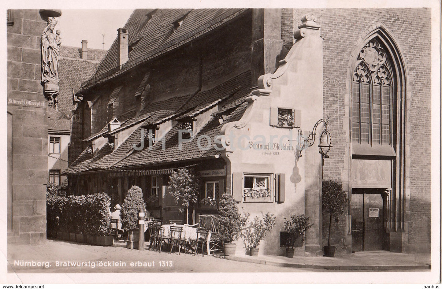 Nurnberg - Bratwurstglocklein erbaut 1313 - old postcard - Germany - unused - JH Postcards