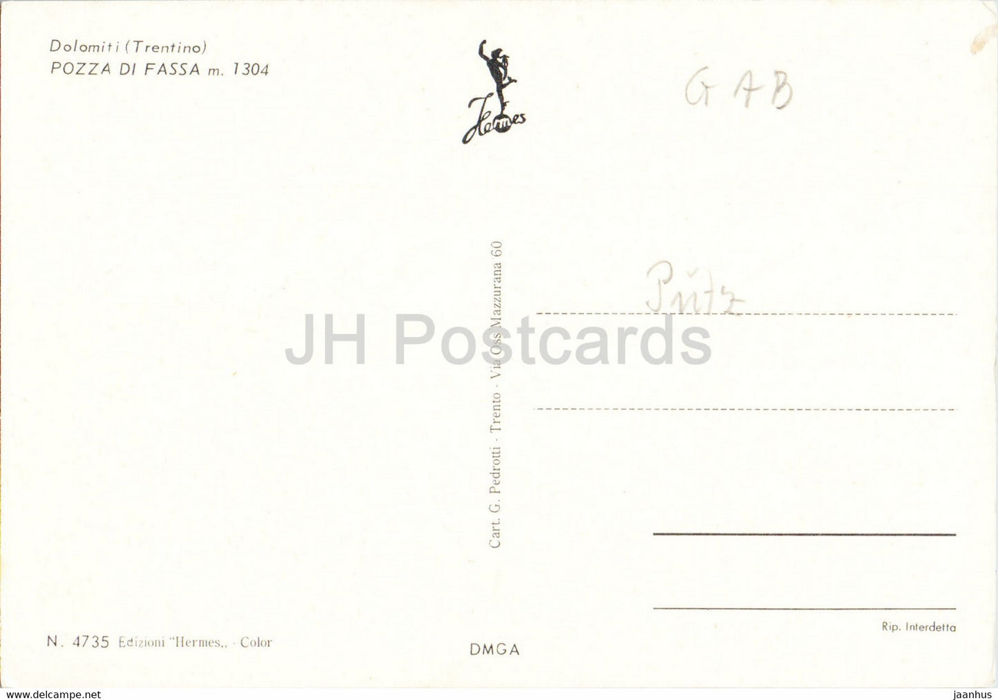 Pozza di Fassa 1304 m - Dolomiti - Trentino - 4375 - Italy - used