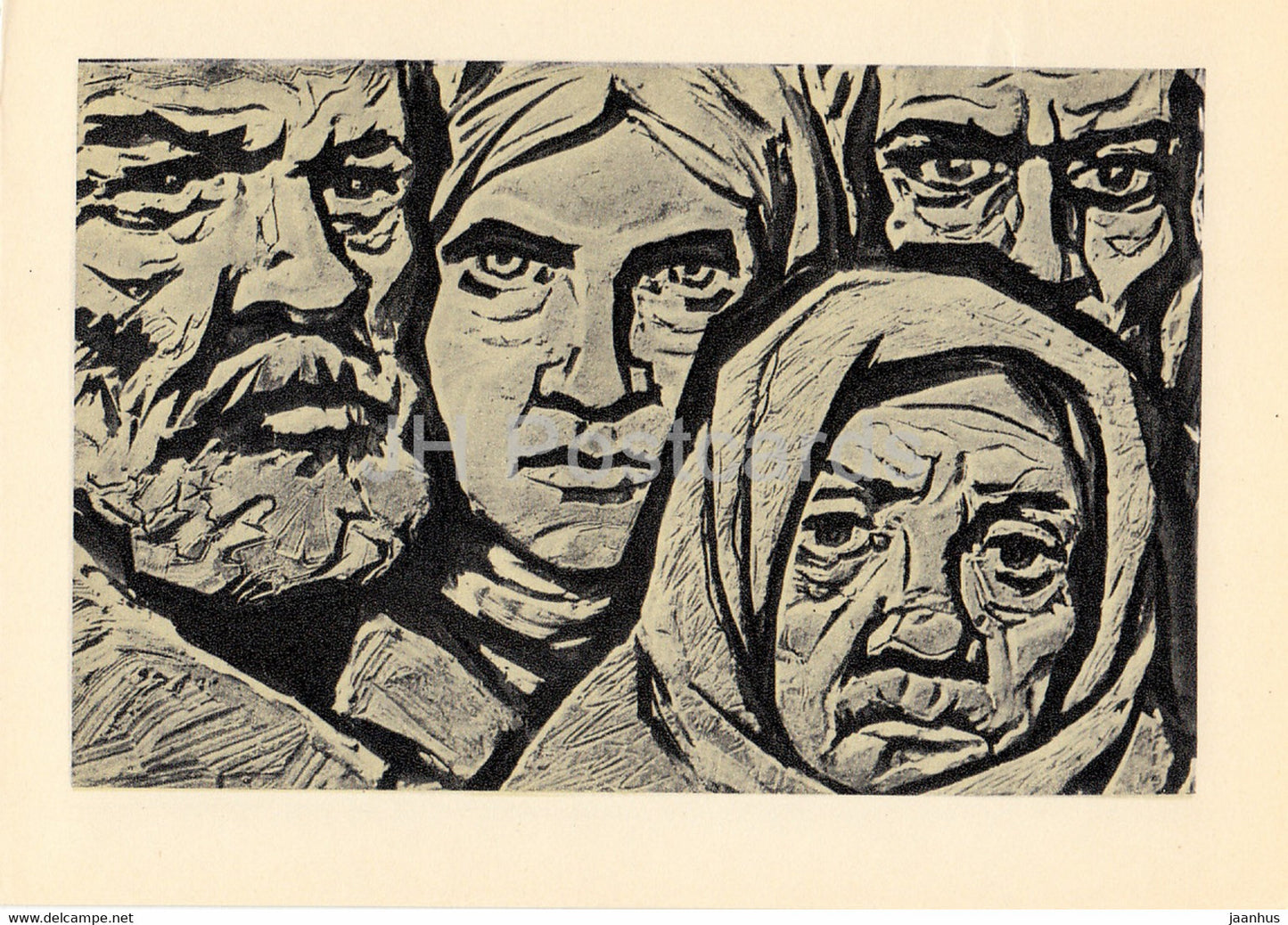 poem Horosho by Mayakovsky  - Good - revolutionaries - 1 - art by Sklyutovsky - 1969 - Russia USSR - unused - JH Postcards