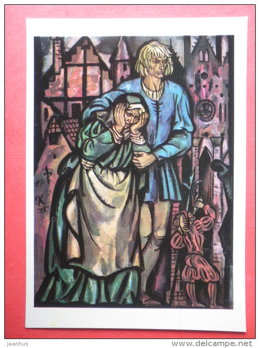 Ulenspiegel and Sootkin - The Legend of Thyl Ulenspiegel and Lamme Goedzak by de Coster - 1975 - Russia USSR - unused - JH Postcards