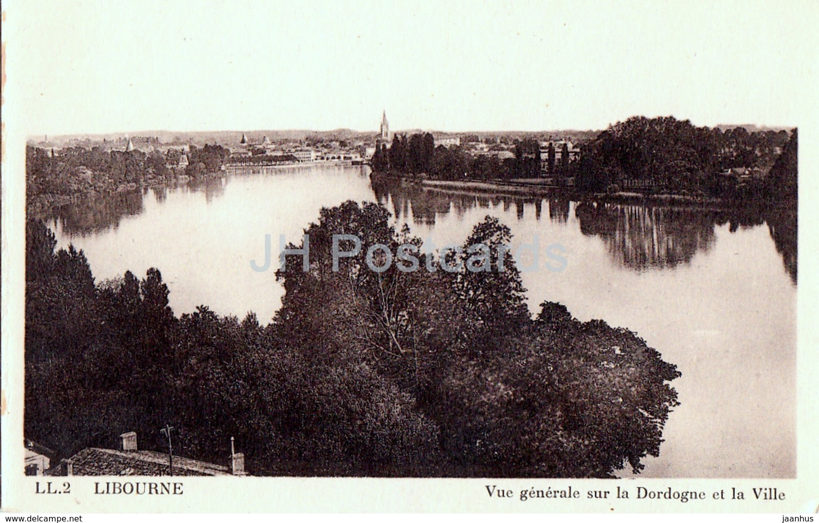 Libourne - Vue generale sur la Dordogne et la Ville - old postcard - France - unused - JH Postcards
