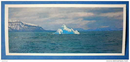 Isfjorden bay - iceberg - On the polar Spitsbergen - 1978 - Norway - unused - JH Postcards
