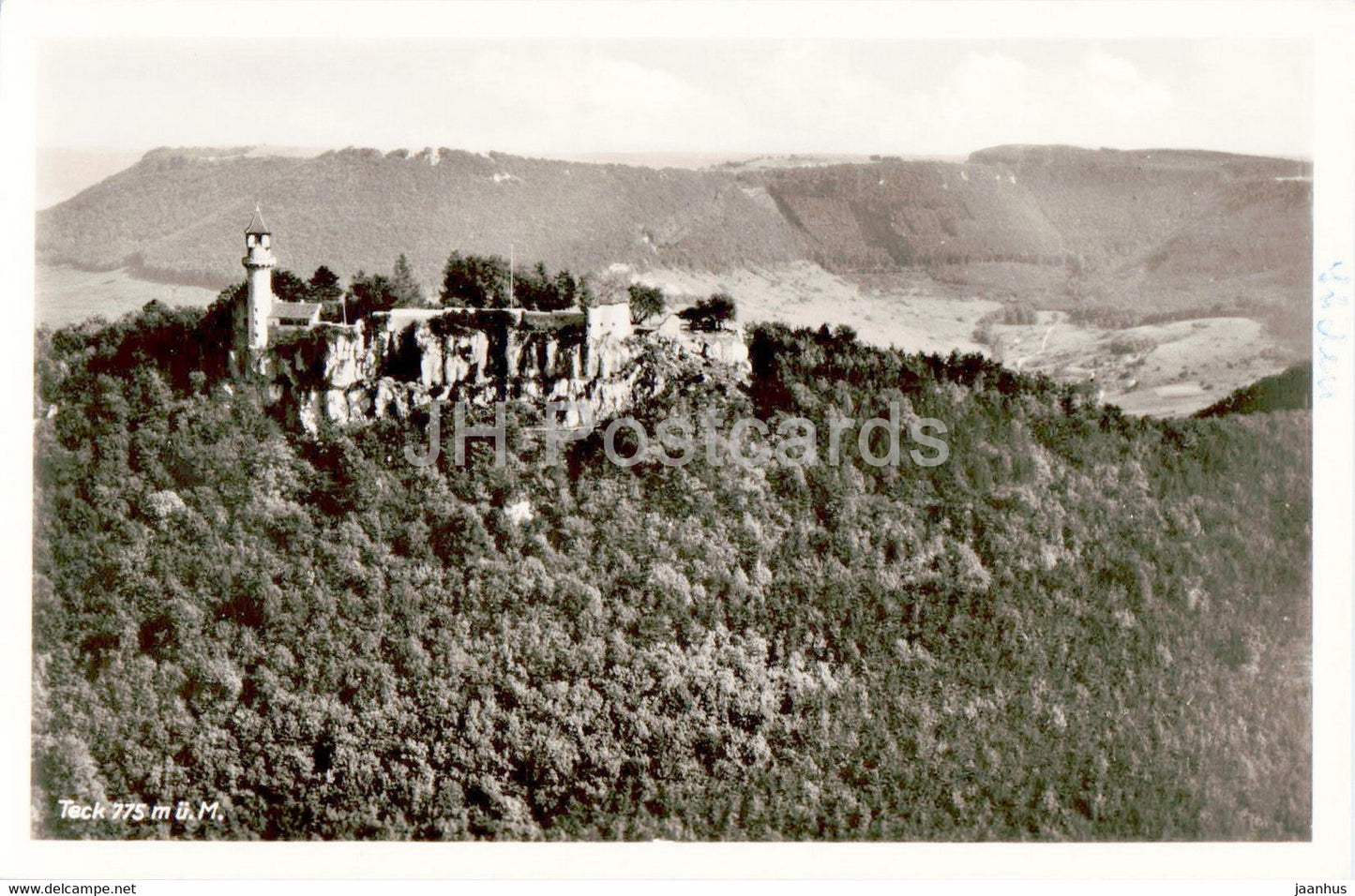 Teck 775 m - old postcard - Germany - used - JH Postcards
