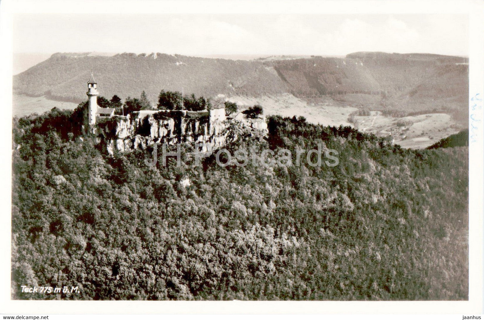 Teck 775 m - old postcard - Germany - used - JH Postcards