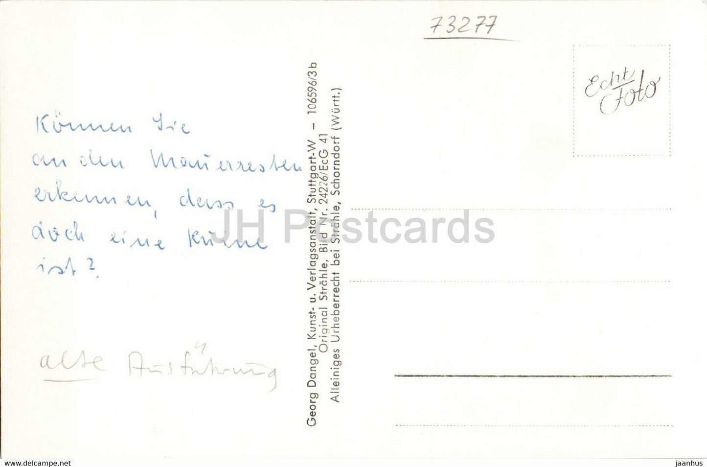 Teck 775 m - old postcard - Germany - used