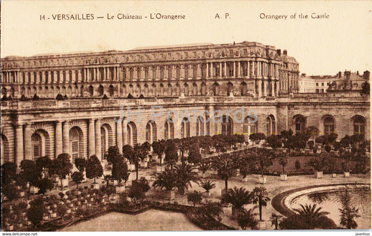 Versailles - Le Chateau - L'Orangerie - 14 - old postcard - France - unused - JH Postcards