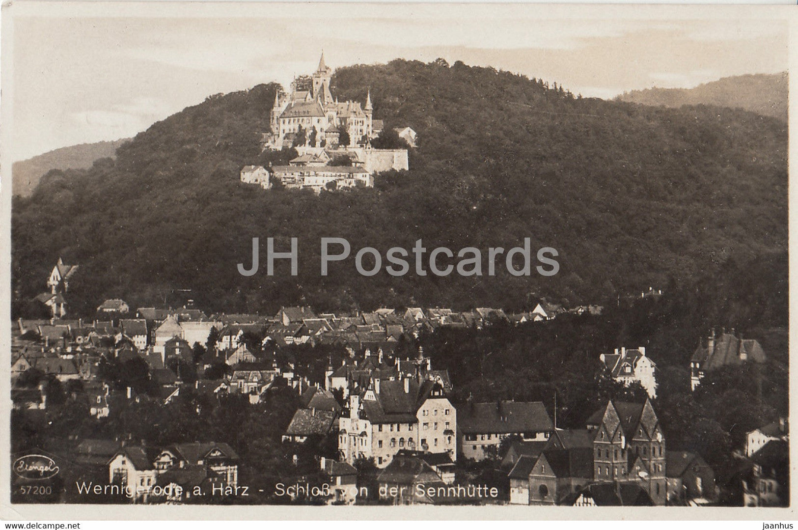 Wernigerode a Harz - Schloss von der Sennhutte - castle - 57200 - old postcard - 1930 - Germany - used - JH Postcards