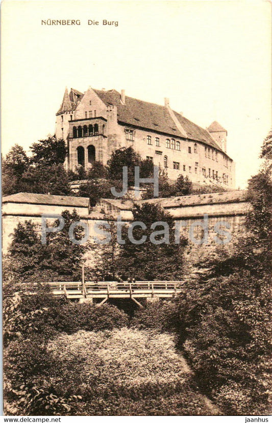 Nurnberg - Nuremberg - Die Burg - castle - W. H. D. 2245 - old postcard - Germany - unused - JH Postcards