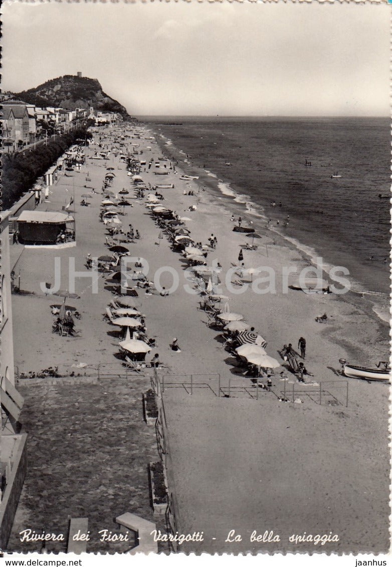 Riviera dei Fiori - Varigotti - La Bella Spiaggia - beach - Italy - 1957 - used - JH Postcards