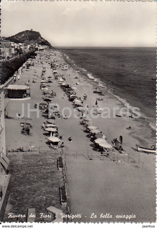 Riviera dei Fiori - Varigotti - La Bella Spiaggia - beach - Italy - 1957 - used - JH Postcards