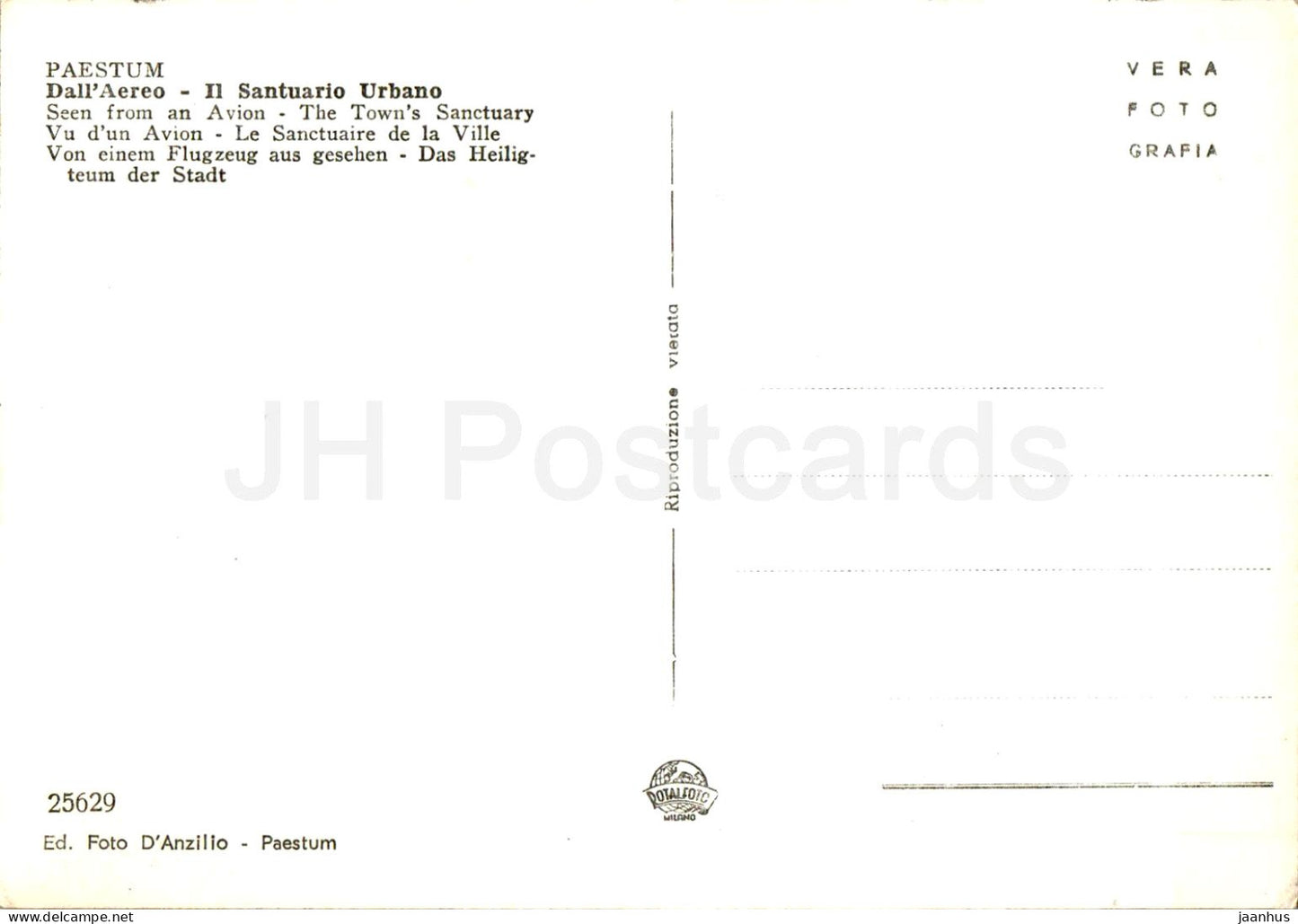 Paestum dall Aereo - Il Santuario Urbano - Das Heiligtum der Stadt - Antike Welt - 25629 - Italien - unbenutzt 