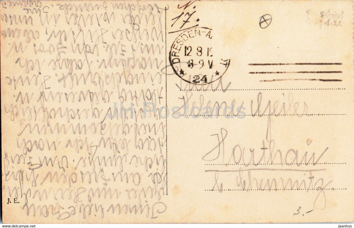 Dresden - Neue Friedrich August Brucke - bridge - old postcard - 1919 - Germany - used