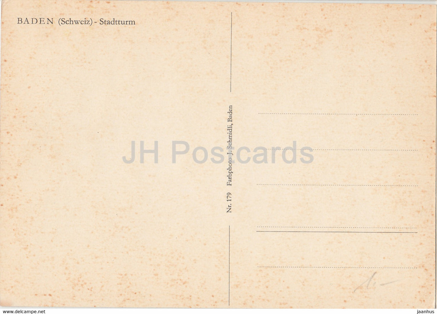 Baden - Schweiz - Stadtturm - 179 - Schweiz - unbenutzt