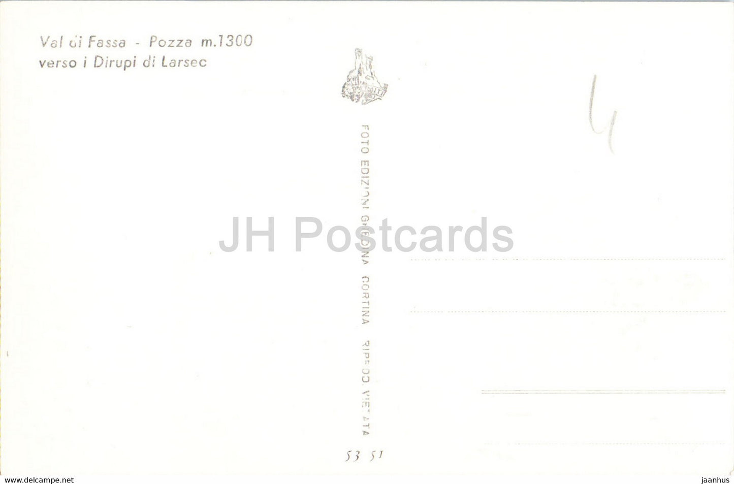 Val di Fassa - Pozza - verso i Dirupi di Larsec - old postcard - Italy - unused