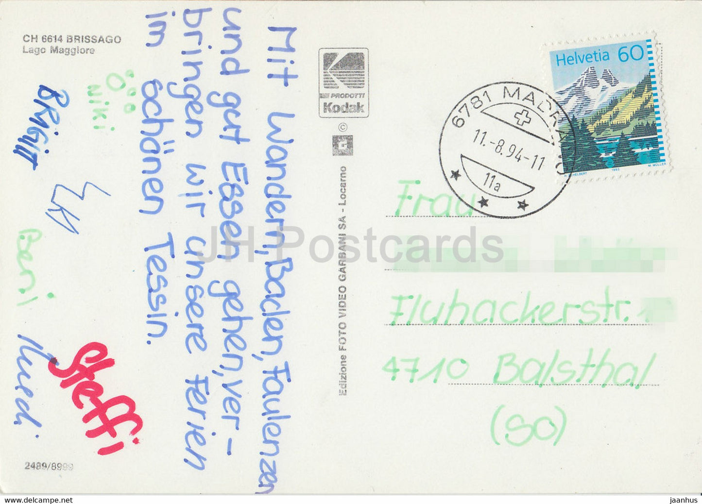 Brissago - Lago Maggiore - 1994 - Suisse - occasion