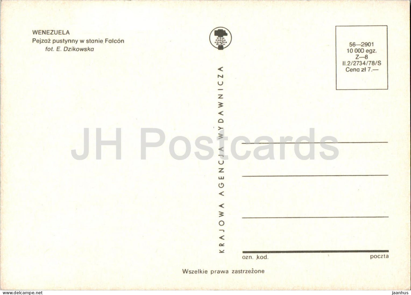 Wüstenlandschaft im Falcon State – Pejzaz pustynny w stanie Falcon – Venezuela – unbenutzt