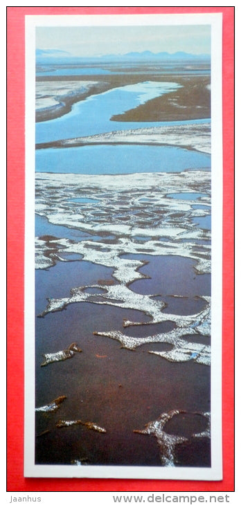 first snow - view - Lena river - 1982 - USSR Russia - unused - JH Postcards