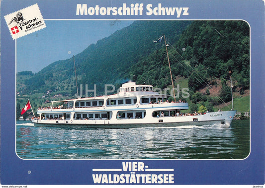 Vierwaldstattersee - Motorschiff Schwyz - passenger ship - MS - 1988 - Switzerland - used - JH Postcards