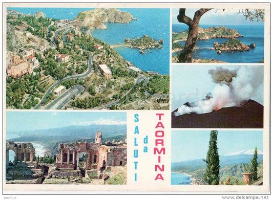 volcano - Saluti da Taormina - Sicilia - 113/B - Italia - Italy - used - JH Postcards