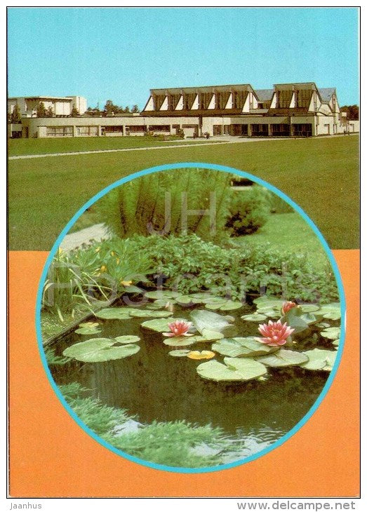medical complex Linas - water lily - Palanga - 1987 - Lithuania USSR - unused - JH Postcards