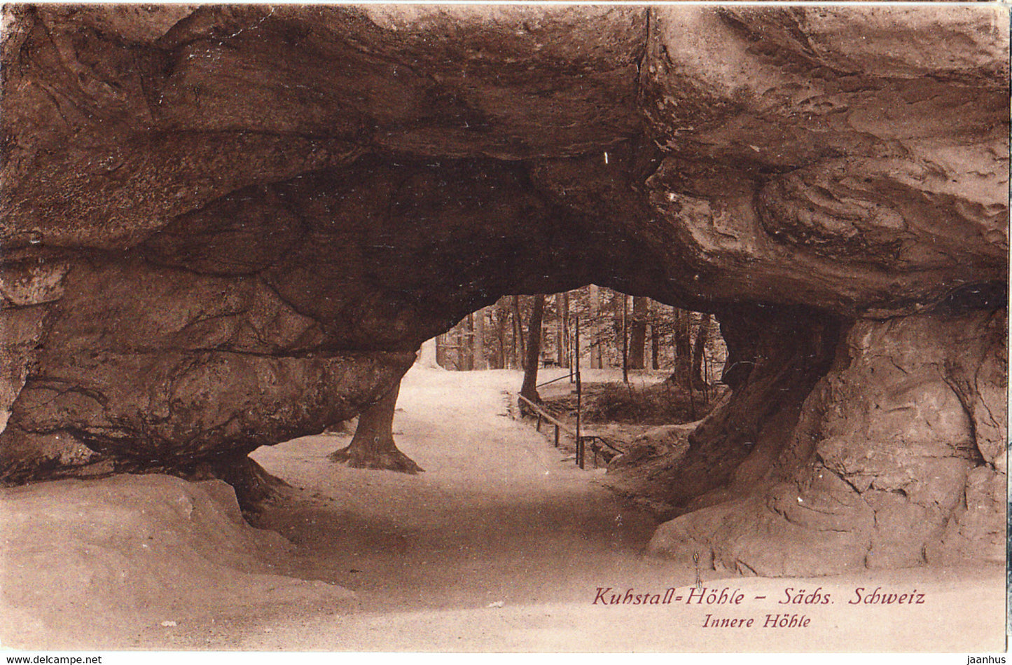 Sachs. Schweiz - Kuhstall Hohle - Innere Hohle - old postcard - 3297 - Germany - unused - JH Postcards