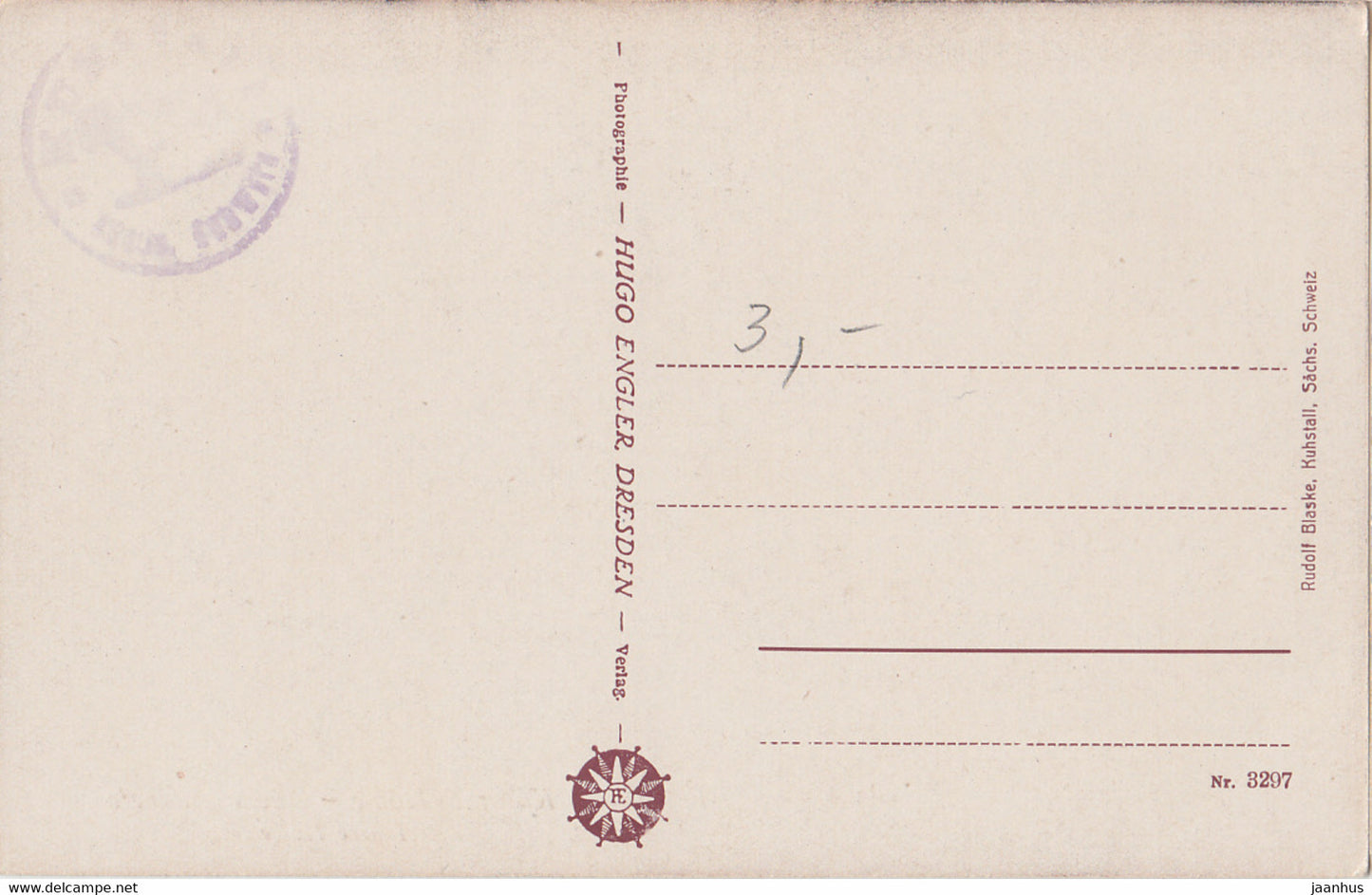 Sachs. Schweiz - Kuhstall Hohle - Innere Hohle - old postcard - 3297 - Germany - unused