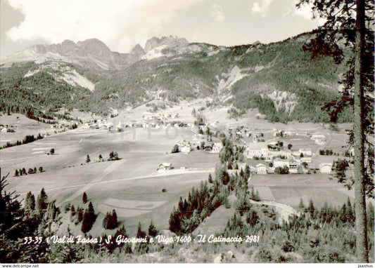 Val di Fassa - S Giovanni e Vigo - Il Catinaccio - old postcard - Italy - unused - JH Postcards