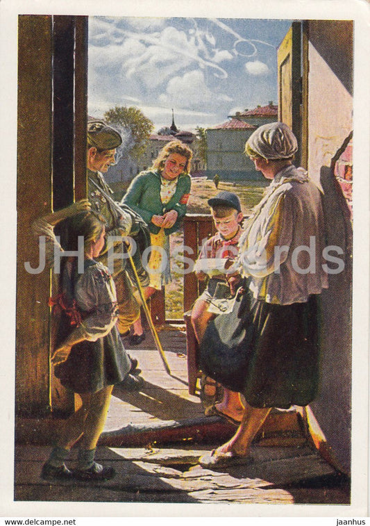 painting by A. Laktionov - Letter from the front - Russian art - 1965 - Russia USSR - unused - JH Postcards