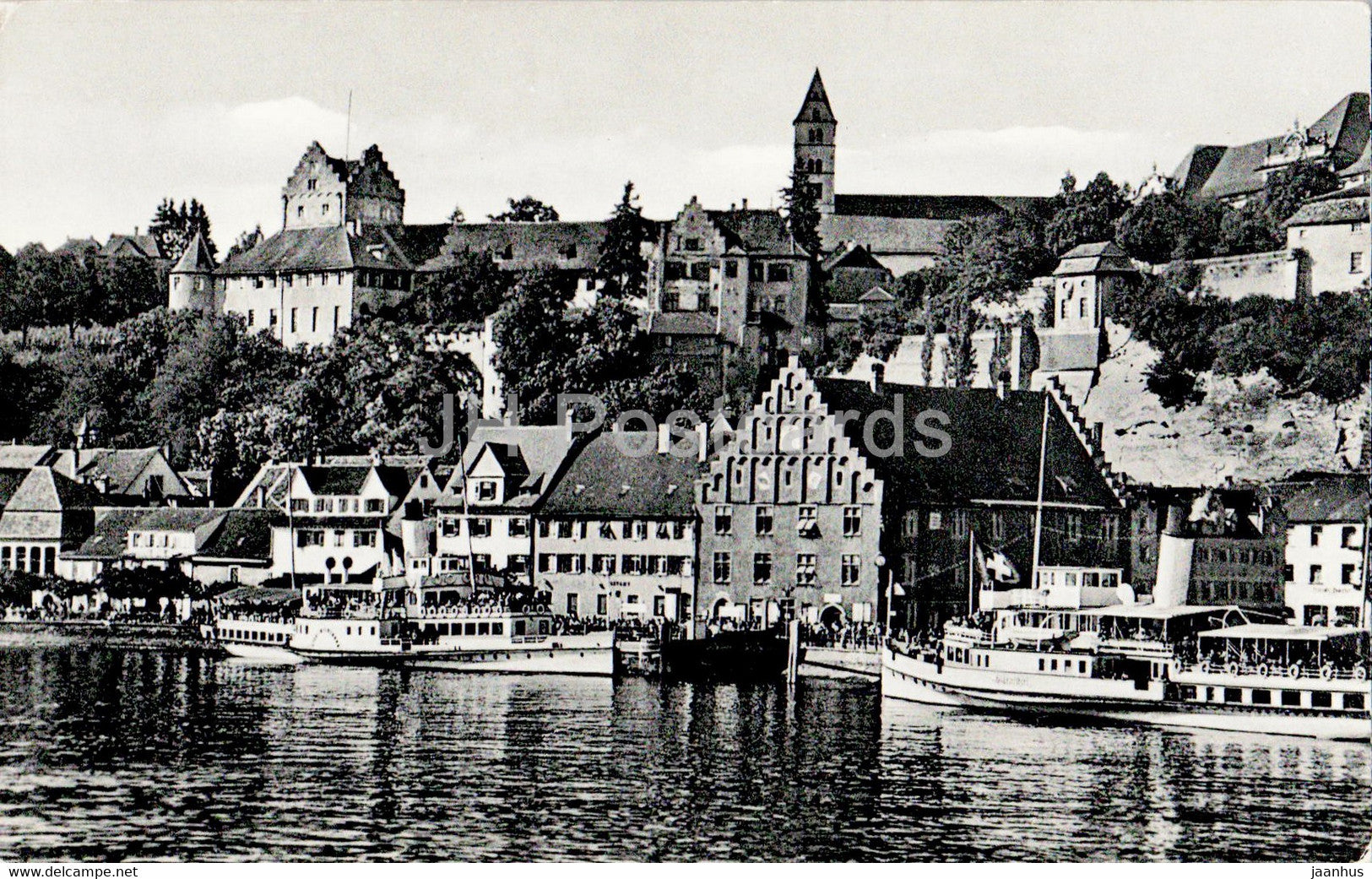 Meersburg am Bodensee - ship - old postcard - Germany - unused - JH Postcards