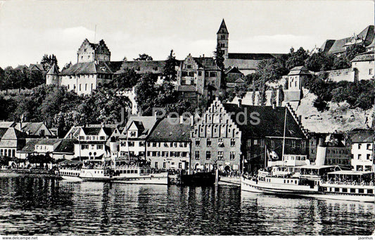 Meersburg am Bodensee - ship - old postcard - Germany - unused - JH Postcards