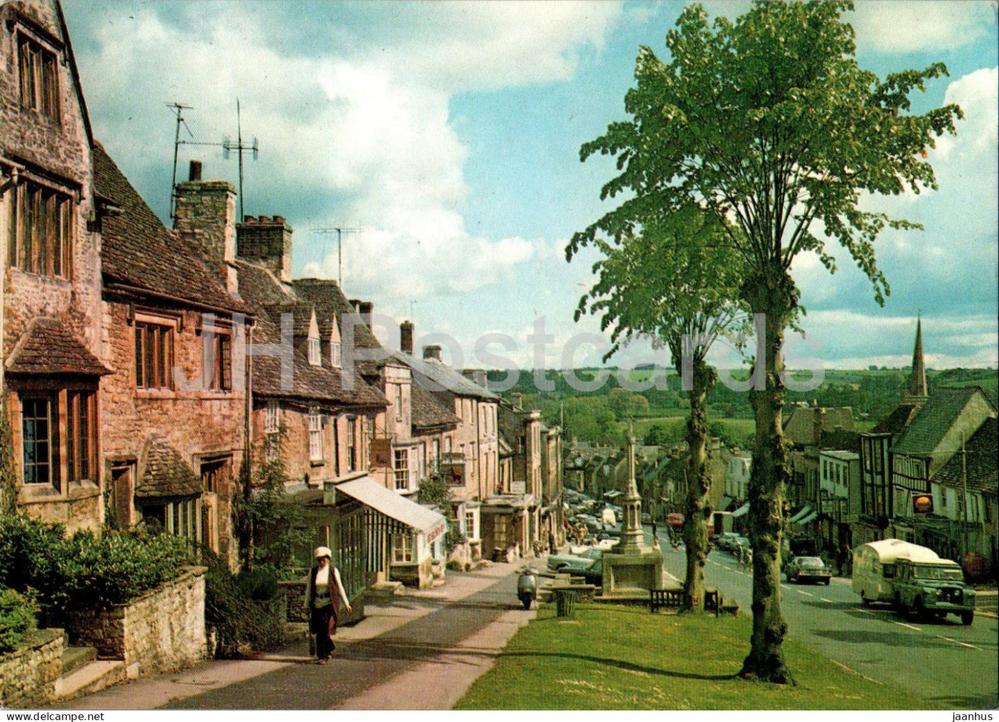 Burford - High street and War Memorial - 21518 - England - United Kingdom - unused - JH Postcards