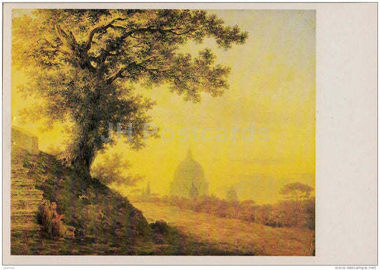 painting by M. Vorobyev - Torquato Tasso Oak, 1848 - Russian art - 1987 - Russia USSR - unused - JH Postcards