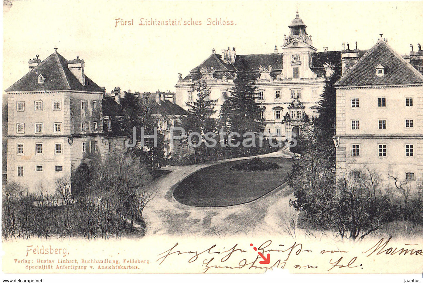 Feldsberg - Valtice - Furst Lichtenstein'sches Schloss - castle - old postcard - Czech Republic - used - JH Postcards