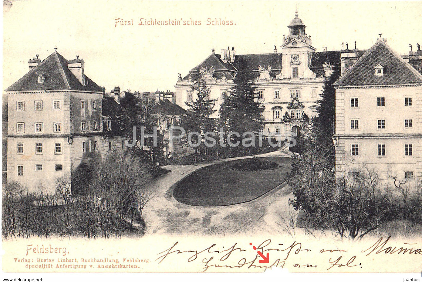 Feldsberg - Valtice - Furst Lichtenstein'sches Schloss - castle - old postcard - Czech Republic - used - JH Postcards